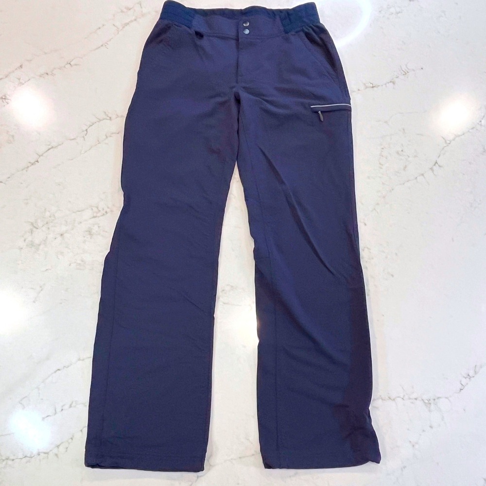 Duluth Trading Co Black Hills Water Repellent Pants Womens 8x31 Navy Blue Nylon